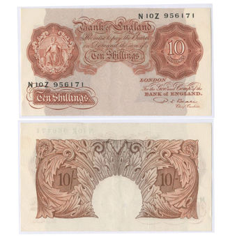 Picture of P S Beale 10 Shillings /- 2nd Issue B266 GEF/Unc