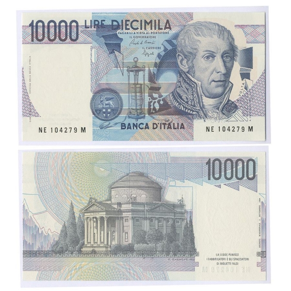 Picture of Italy, 10,000 Lire P112 Volta Unc