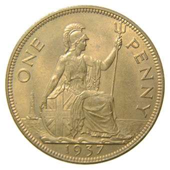 Picture of George VI, Penny 1937 Unc/Brilliant Unc
