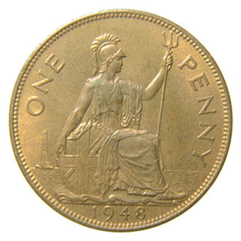Picture of George VI, Penny 1948 Unc-Bu