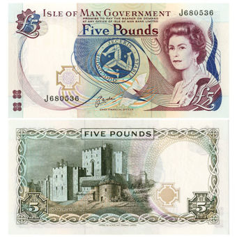 Isle of Man £5 Cashen P41b Unc