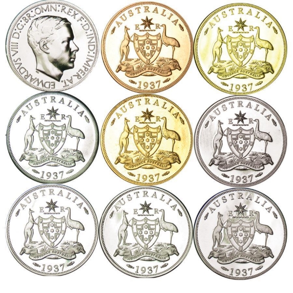Picture of Australia, Edward VIII, Milled Edge Patina Collection