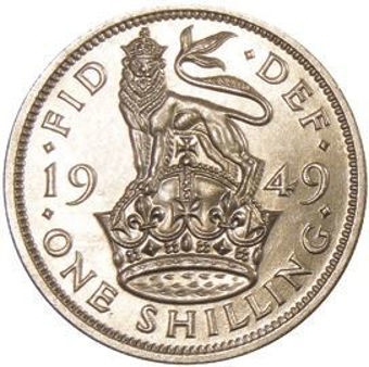 Picture of George VI, Shilling (English) 1949 Choice Unc