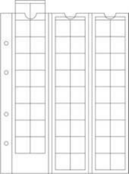 Picture of 5 Optima Coin Pages to hold 20mm coins