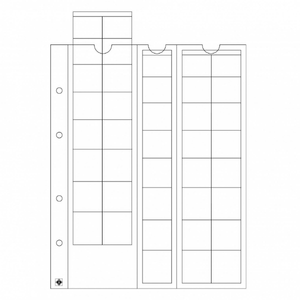 Picture of 5 Optima Coin Pages to hold 27mm coins
