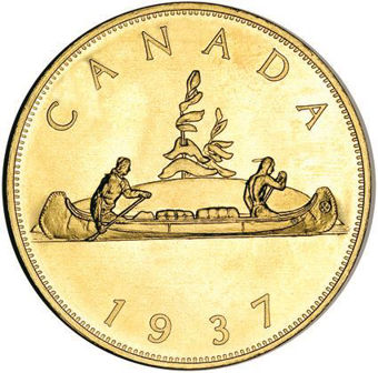 Picture of Canada, Edward VIII, Dollar Patina Crowned Bust Goldine/Bronze