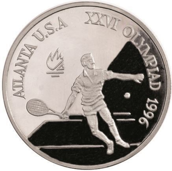 Picture of Romania, 1996 Olympic Tennis Aluminium Piedfort