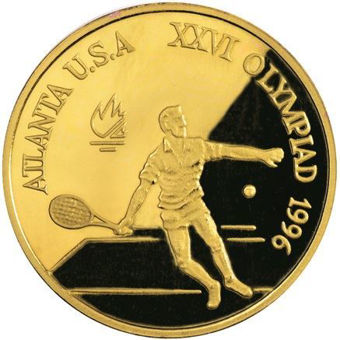Picture of Romania, 1996 Olympic Tennis Brass Piedfort