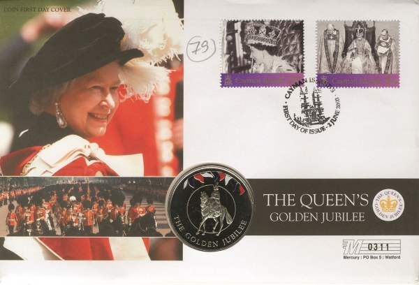 Picture of Golden Jubilee Falkland Islands 50p Coin Cover