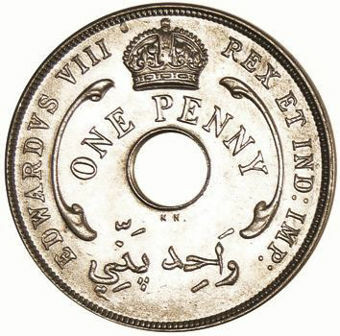 Picture of British West Africa, Edward VIII, Penny Error KN Mint, 1936