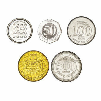 Lebanon, 5-Coin Mint Set Brilliant Unc