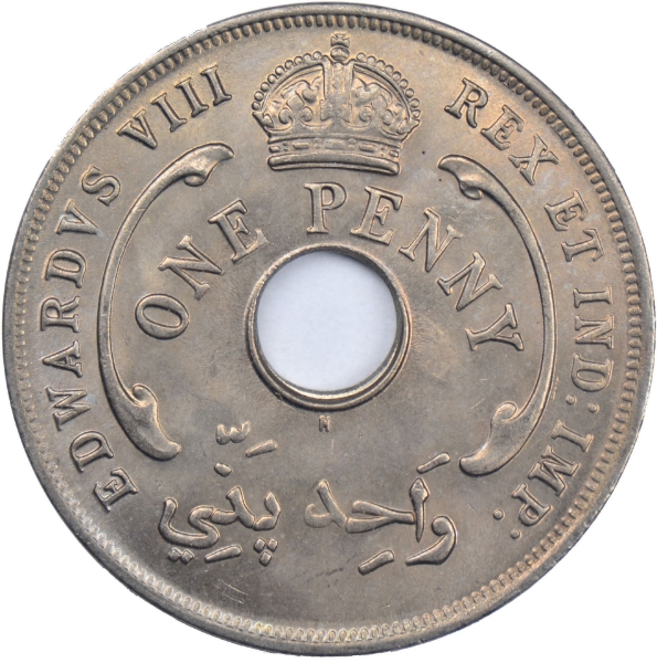 Picture of British West Africa, Edward VIII, Penny, Error H Mint, 1936