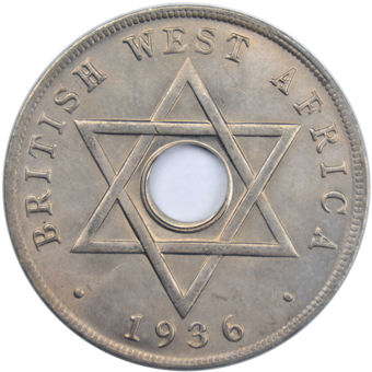 Picture of British West Africa, Edward VIII, Penny, Error H Mint, 1936