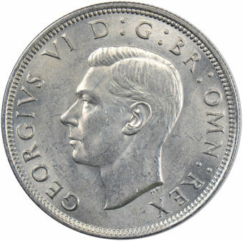 Picture of George VI, Halfcrown 1945