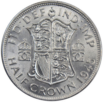 Picture of George VI, Halfcrown 1945