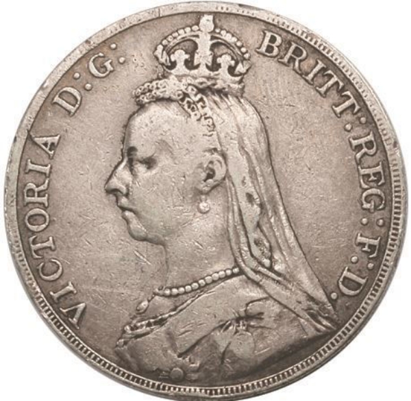 1890 Crown VG_obv