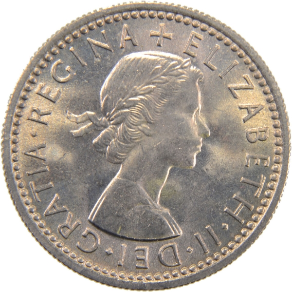 Picture of Elizabeth II, Sixpence 1956 Unc