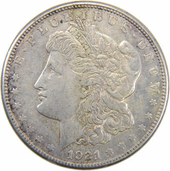 Picture of United States of America, 1921 Morgan Silver Dollar Very Fine