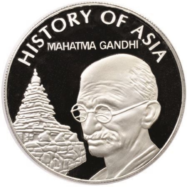 Picture of Cook Islands, Crown Size $1 (Mahatma Gandhi) 2004