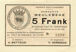Picture of Belgium Meulebecke Ration Coupons 1-20 Francs 1940 (5 values) Unissued