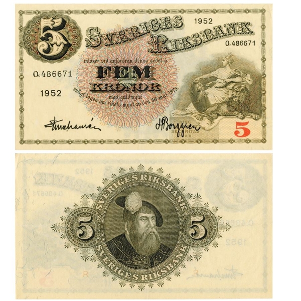 Picture of Sweden 5 Kronur  P33ad Crisp GVF-EF