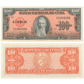Picture of Cuba 100 Pesos 1959 P93a  Unc