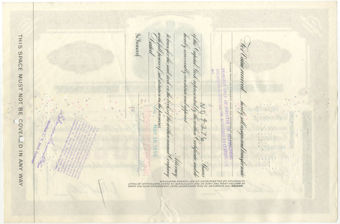 Picture of United States of America, USA Mission Development Co Share Cert Signature J Paul Getty