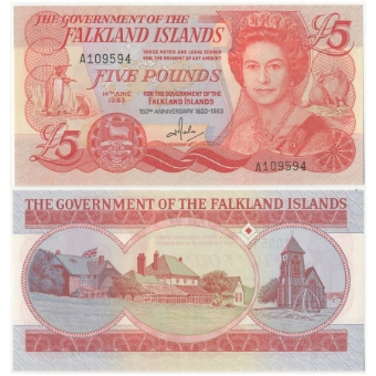 Picture of Falkland Islands £5 1983 P12 Unc