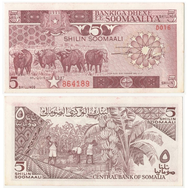 Picture of Somalia 5 Shillings P31 Unc