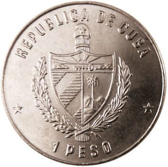 Picture of Cuba, 1 Peso (Don Quijote & Windmill) 1982 Unc