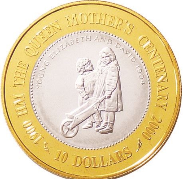 Picture of Fiji, 10 Dollars 2000 Queen Mother 100th Birthday Proof Sterling Silver