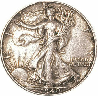 Picture of United States of America, WW2 Walking Liberty Half Dollar