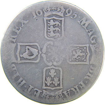 Picture of William III, Crown (1695-1696) Very Good-Fine