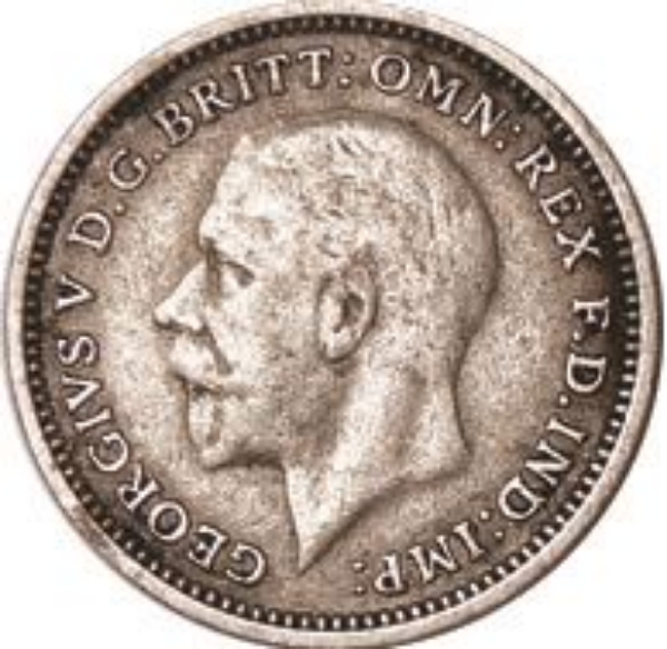 Picture of George V, Threepence (.500 Silver) 1933 Fine