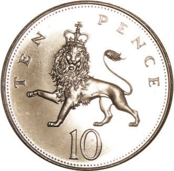 Picture of Elizabeth II, 10 Pence 1984 Brilliant Unc