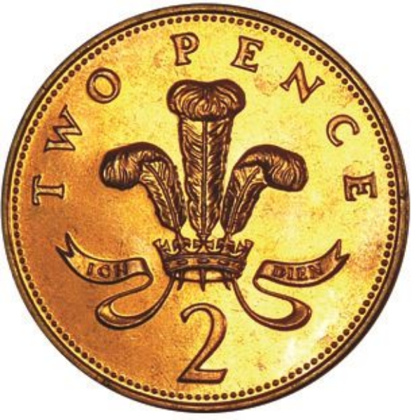 Picture of Elizabeth II, Two Pence 1984 Unc
