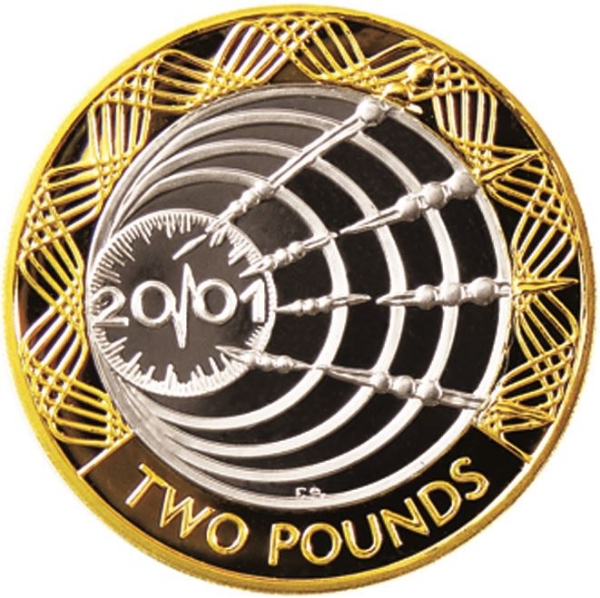 Picture of Elizabeth II, £2 (Marconi) 2001 Sterling Silver Proof