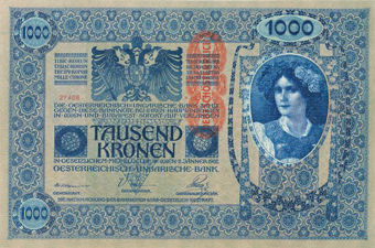 Picture of Austria 1000 Kronen Nd (1919) P59 GEF/Unc