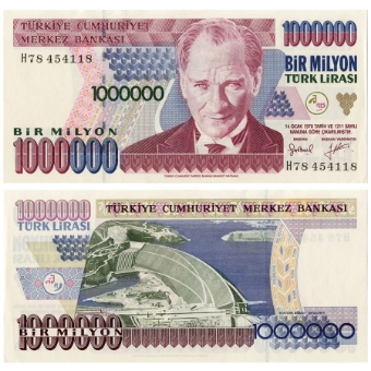 Picture of Turkey 1 Million Lirasi (1995) P209 Unc