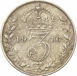 Picture of George V, Threepence 1916 (.925 Sterling Silver) Fine