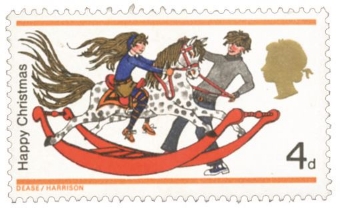 Picture of 3 Groups of 5 Christmas Stamps