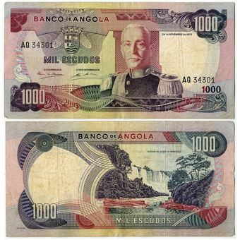 Picture of Angola 1000 escudos 1972 P103 VF