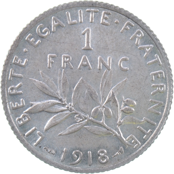 France_1 Franc_1918_Extremely_Fine_obv