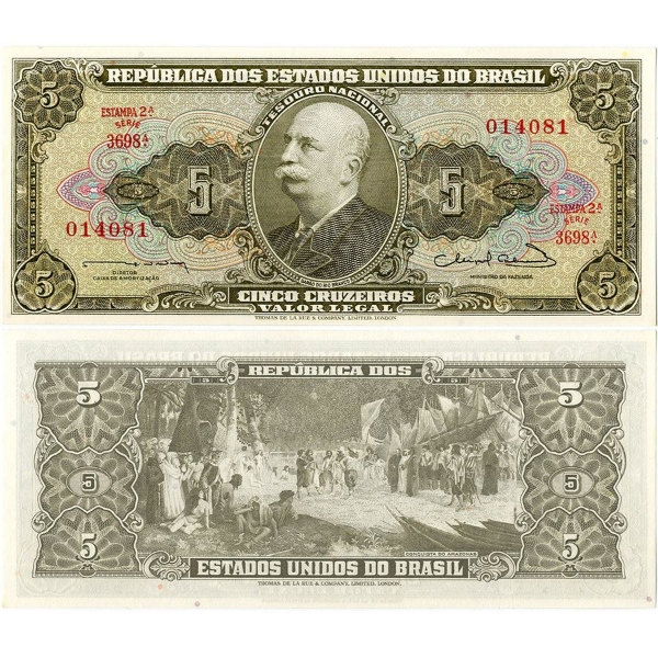 Picture of Brazil 5 cruzeiros P176d Unc