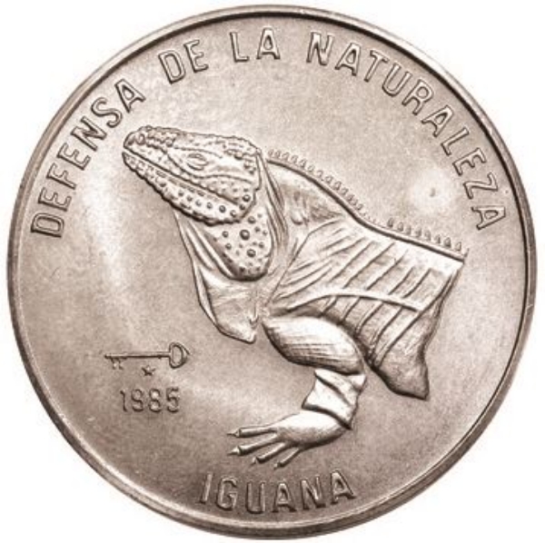 Picture of Cuba, 1 Peso 1985 Iguana Head CN