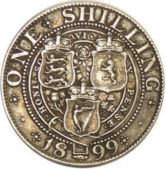 Picture of Victoria, Shilling (Old Head) Fine