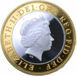 Picture of Elizabeth II, £2 (Rugby World Cup) 1999 Silver Piedfort