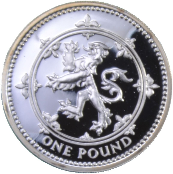 Picture of Elizabeth II, £1 (Scottish Pound) 1999 Silver Piedfort