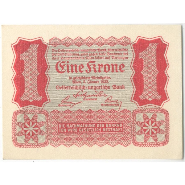 Picture of Austria 1 krone 1922 P73