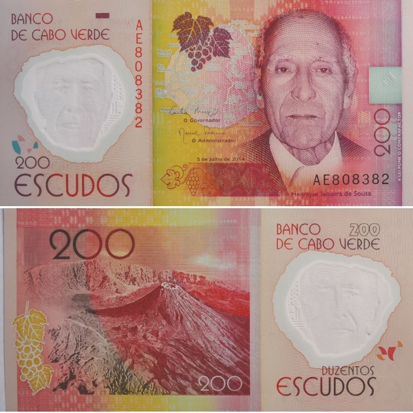 Picture of Cape Verde 200 Escudos 2014 P71  Plastic Unc